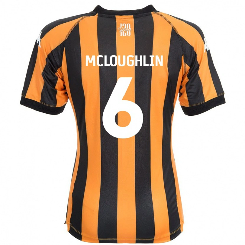 Danxen Hombre Camiseta Sean Mcloughlin #6 Negro Ámbar 1ª Equipación 2024/25 La Camisa