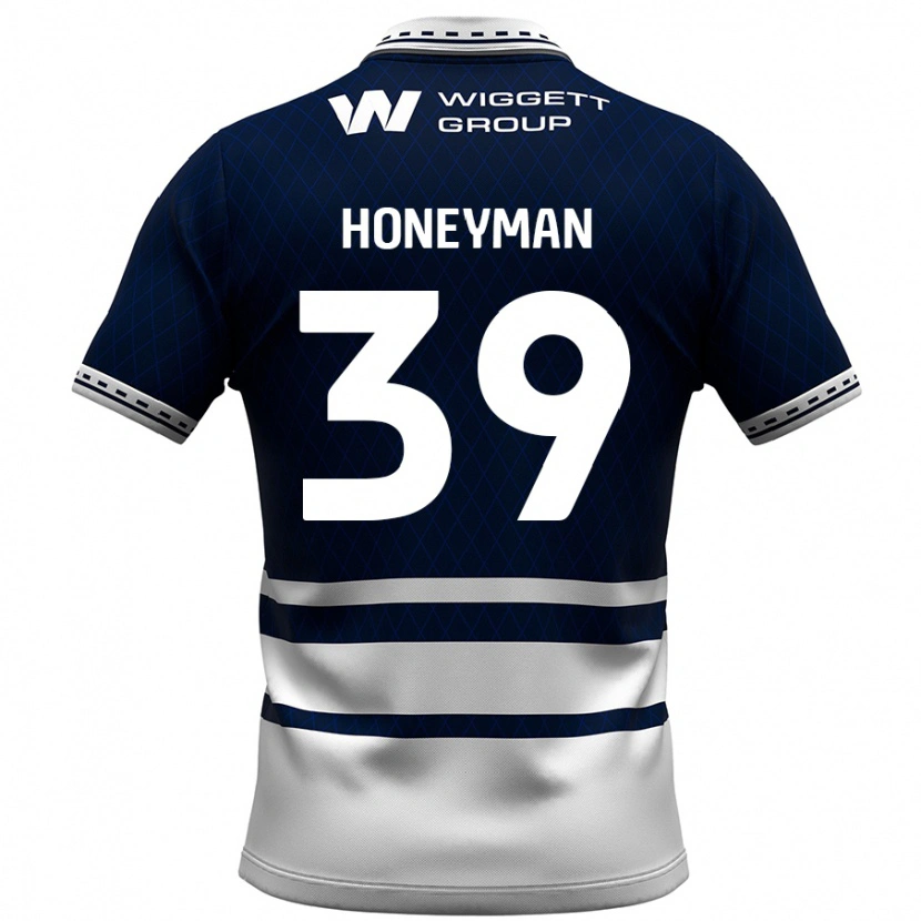 Danxen Hombre Camiseta George Honeyman #39 Azul Marino Blanco 1ª Equipación 2024/25 La Camisa