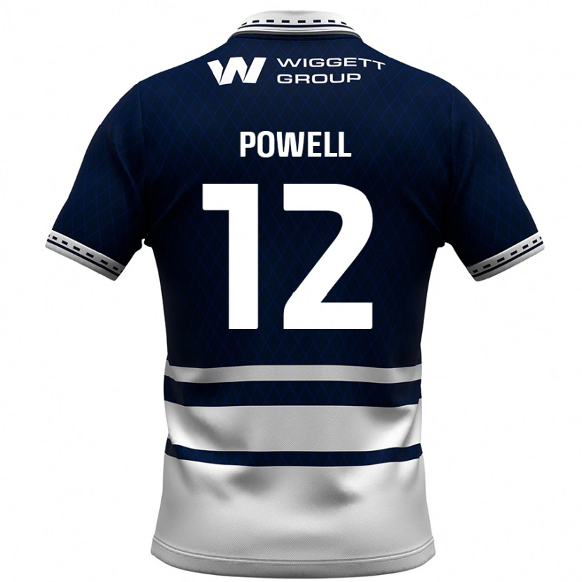Danxen Hombre Camiseta Beth Powell #12 Azul Marino Blanco 1ª Equipación 2024/25 La Camisa
