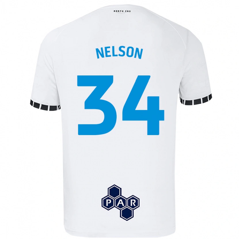Danxen Hombre Camiseta Kitt Nelson #34 Blanco 1ª Equipación 2024/25 La Camisa