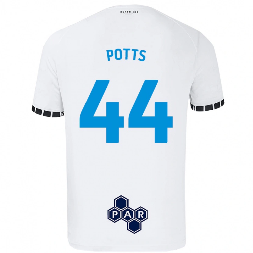 Danxen Hombre Camiseta Brad Potts #44 Blanco 1ª Equipación 2024/25 La Camisa