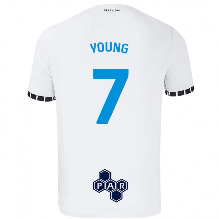 Danxen Hombre Camiseta Danielle Young #7 Blanco 1ª Equipación 2024/25 La Camisa