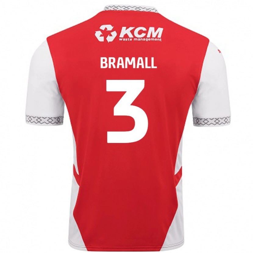 Danxen Hombre Camiseta Cohen Bramall #3 Rojo Blanco 1ª Equipación 2024/25 La Camisa