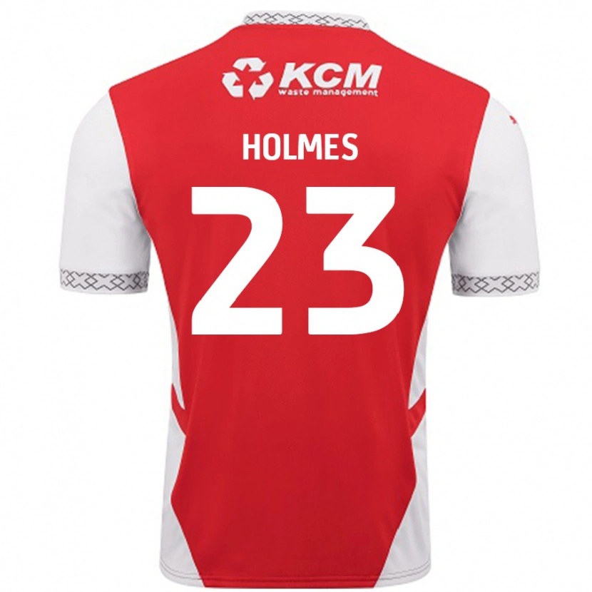 Danxen Hombre Camiseta Jack Holmes #23 Rojo Blanco 1ª Equipación 2024/25 La Camisa