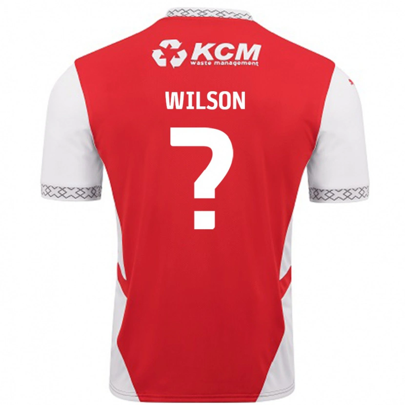 Danxen Hombre Camiseta Reece Wilson #0 Rojo Blanco 1ª Equipación 2024/25 La Camisa