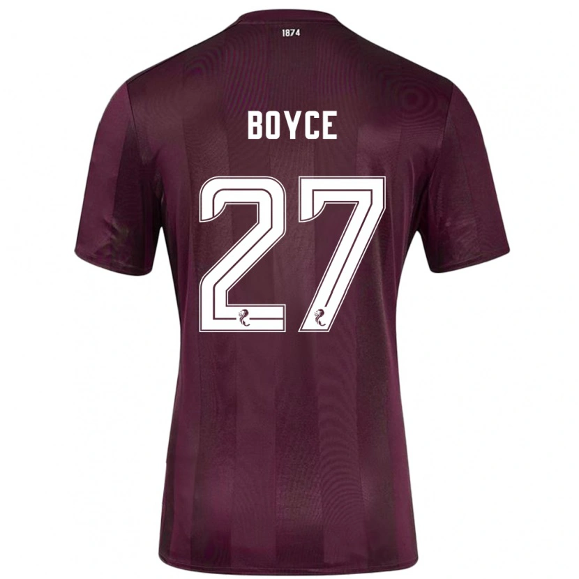 Danxen Hombre Camiseta Liam Boyce #27 Borgoña 1ª Equipación 2024/25 La Camisa
