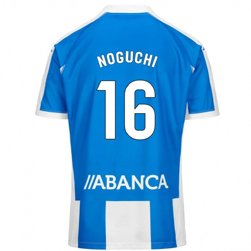 Danxen Hombre Camiseta Ayaka Noguchi #16 Azul Blanco 1ª Equipación 2024/25 La Camisa