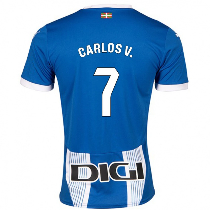 Danxen Hombre Camiseta Carlos Vicente #7 Azul 1ª Equipación 2024/25 La Camisa