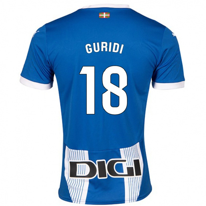 Danxen Hombre Camiseta Jon Guridi #18 Azul 1ª Equipación 2024/25 La Camisa