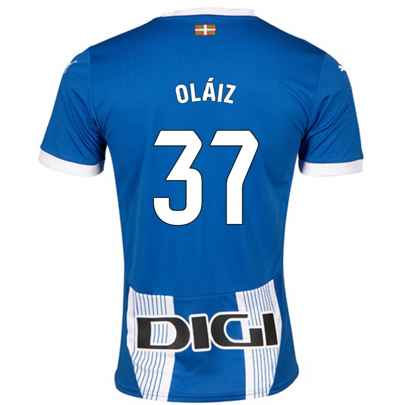 Danxen Hombre Camiseta Xanet Oláiz #37 Azul 1ª Equipación 2024/25 La Camisa