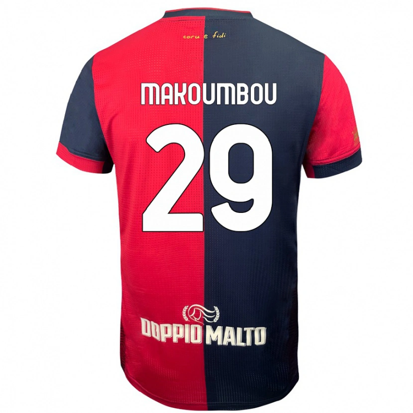 Danxen Hombre Camiseta Antoine Makoumbou #29 Rojo Azul Más Oscuro 1ª Equipación 2024/25 La Camisa