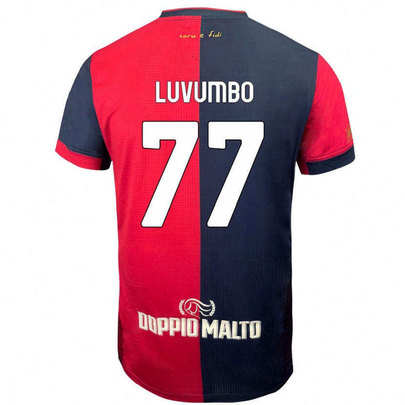 Danxen Hombre Camiseta Zito Luvumbo #77 Rojo Azul Más Oscuro 1ª Equipación 2024/25 La Camisa