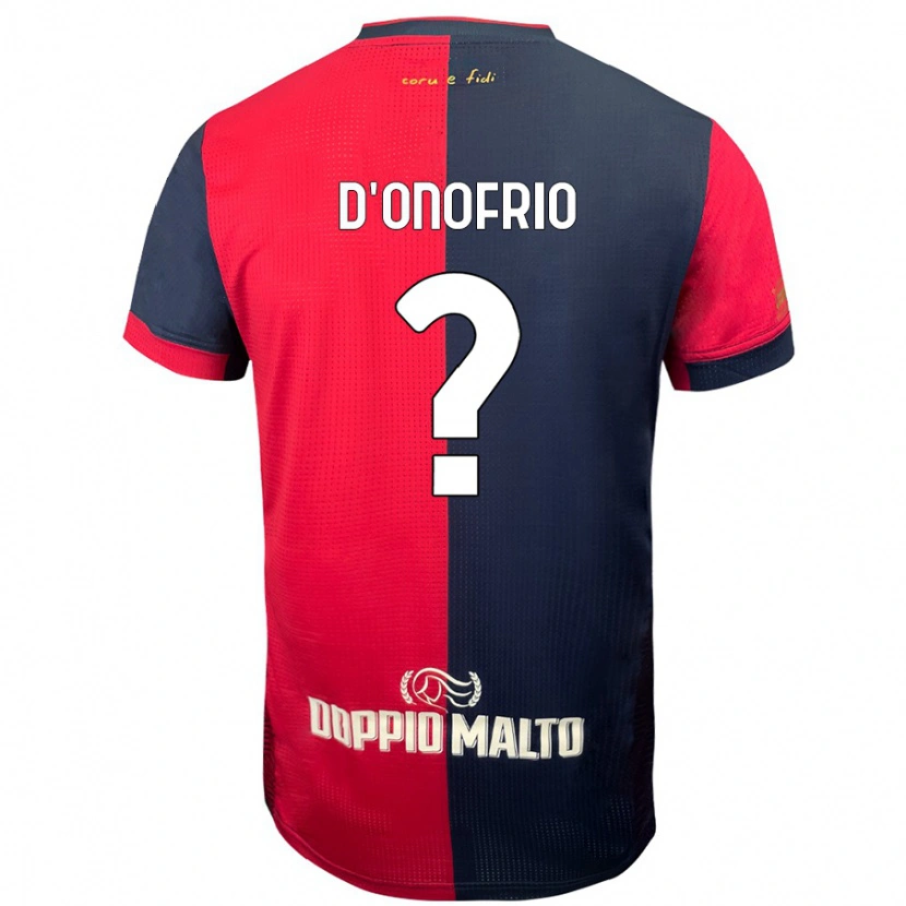Danxen Hombre Camiseta Vincenzo D'onofrio #0 Rojo Azul Más Oscuro 1ª Equipación 2024/25 La Camisa
