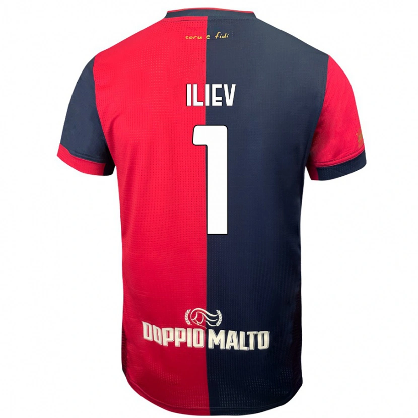 Danxen Hombre Camiseta Velizar-Iliya Iliev #1 Rojo Azul Más Oscuro 1ª Equipación 2024/25 La Camisa