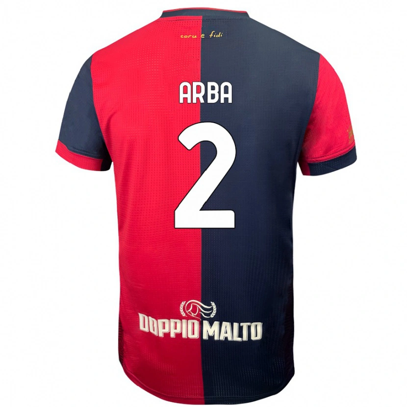 Danxen Hombre Camiseta Federico Arba #2 Rojo Azul Más Oscuro 1ª Equipación 2024/25 La Camisa