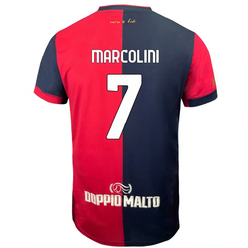 Danxen Hombre Camiseta Diego Marcolini #7 Rojo Azul Más Oscuro 1ª Equipación 2024/25 La Camisa