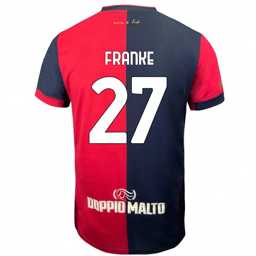 Danxen Hombre Camiseta Antoni Franke #27 Rojo Azul Más Oscuro 1ª Equipación 2024/25 La Camisa