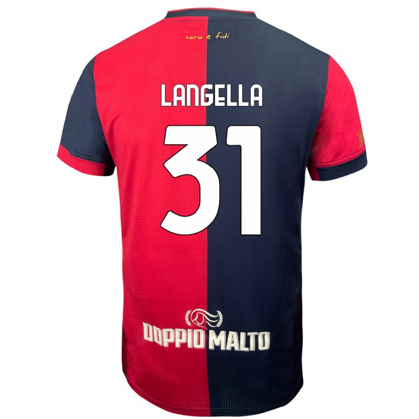 Danxen Hombre Camiseta Matteo Langella #31 Rojo Azul Más Oscuro 1ª Equipación 2024/25 La Camisa