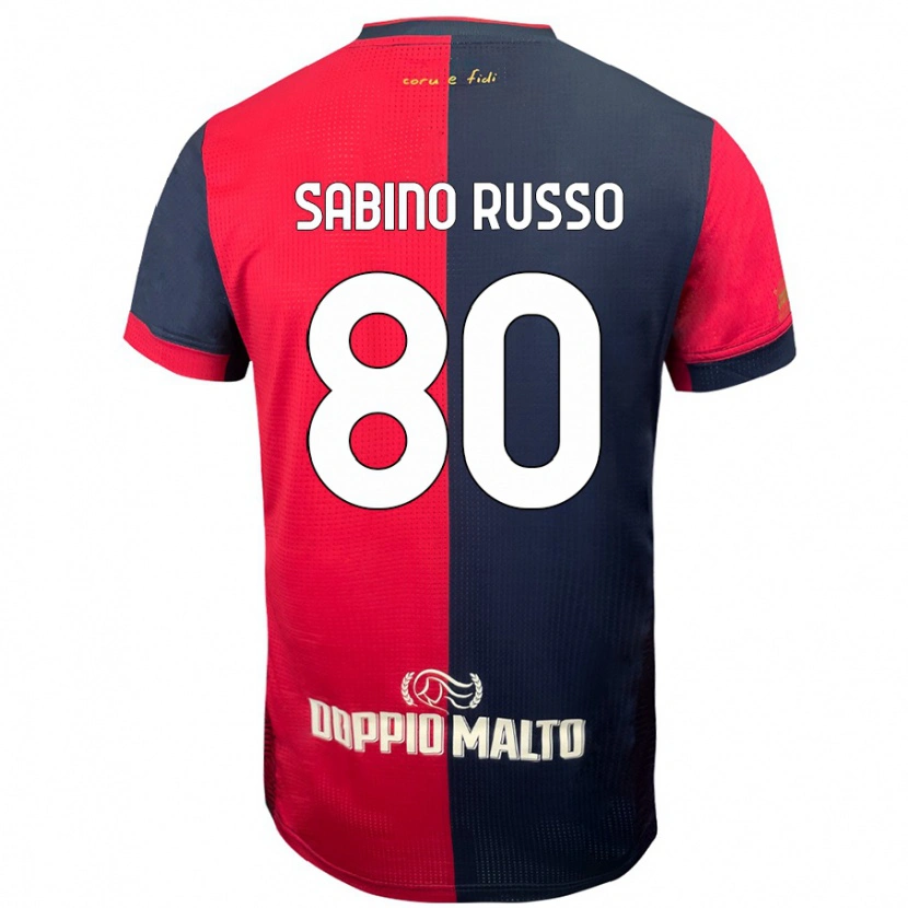 Danxen Hombre Camiseta Alessandro Sabino Russo #80 Rojo Azul Más Oscuro 1ª Equipación 2024/25 La Camisa