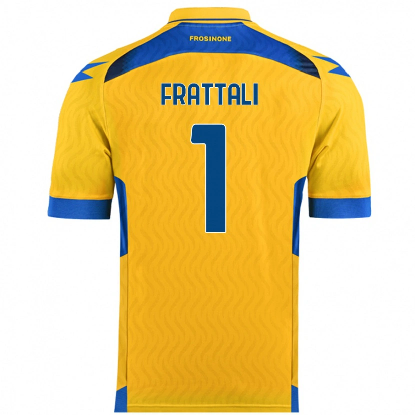Danxen Hombre Camiseta Pierluigi Frattali #1 Amarillo 1ª Equipación 2024/25 La Camisa