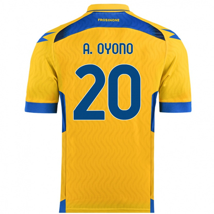 Danxen Hombre Camiseta Anthony Oyono #20 Amarillo 1ª Equipación 2024/25 La Camisa