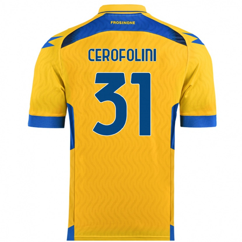 Danxen Hombre Camiseta Michele Cerofolini #31 Amarillo 1ª Equipación 2024/25 La Camisa
