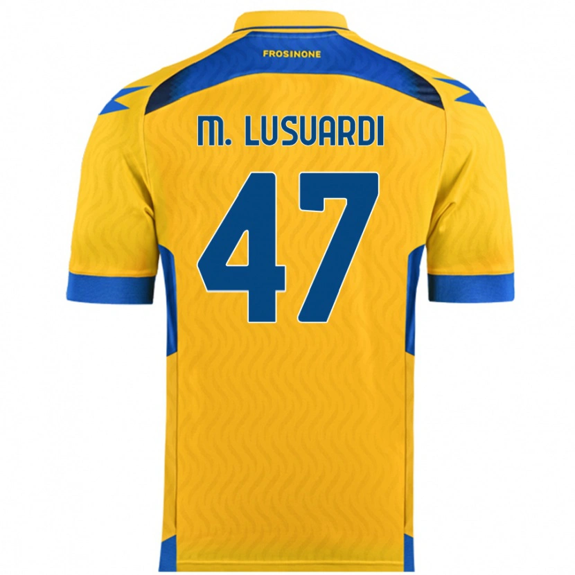 Danxen Hombre Camiseta Mateus Lusuardi #47 Amarillo 1ª Equipación 2024/25 La Camisa