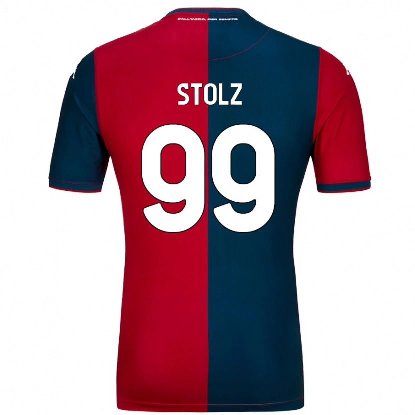 Danxen Hombre Camiseta Franz Stolz #99 Rojo Azul Oscuro 1ª Equipación 2024/25 La Camisa