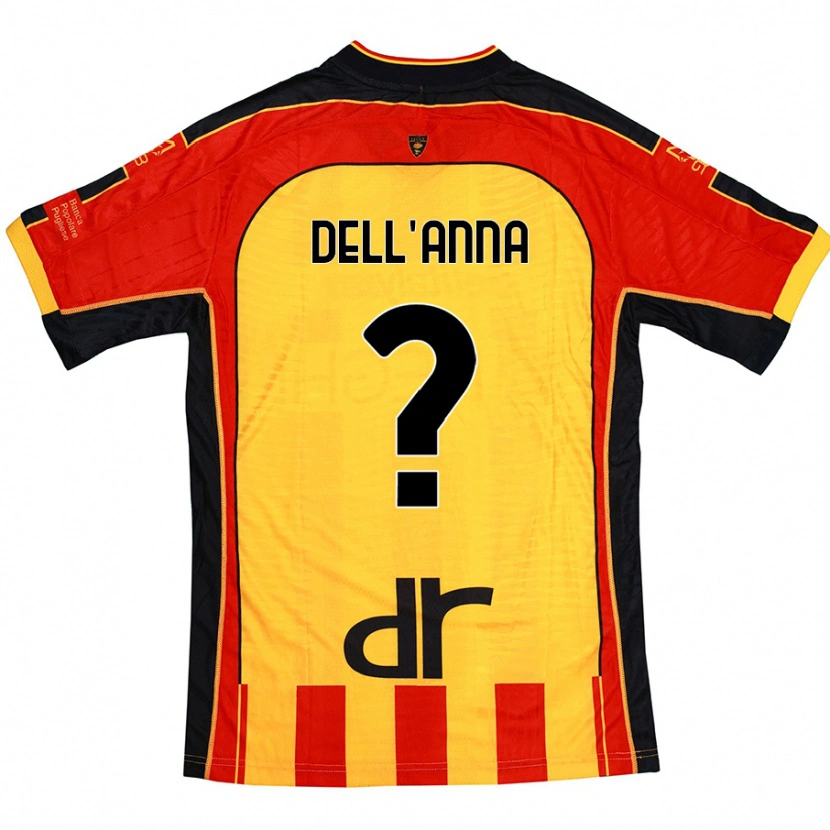 Danxen Hombre Camiseta Simone Dell'anna #0 Amarillo Rojo 1ª Equipación 2024/25 La Camisa