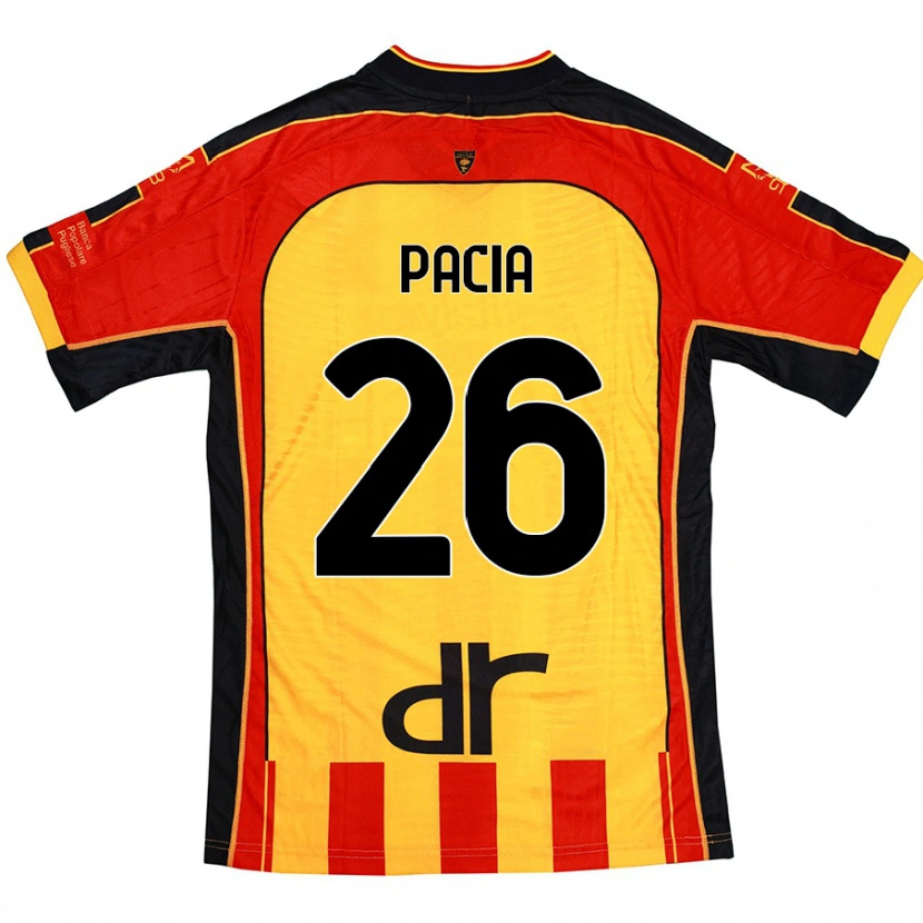 Danxen Hombre Camiseta Fabiano Pacia #26 Amarillo Rojo 1ª Equipación 2024/25 La Camisa