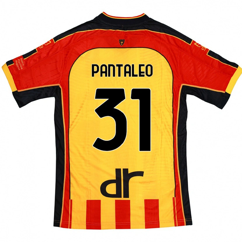 Danxen Hombre Camiseta Dario Pantaleo #31 Amarillo Rojo 1ª Equipación 2024/25 La Camisa