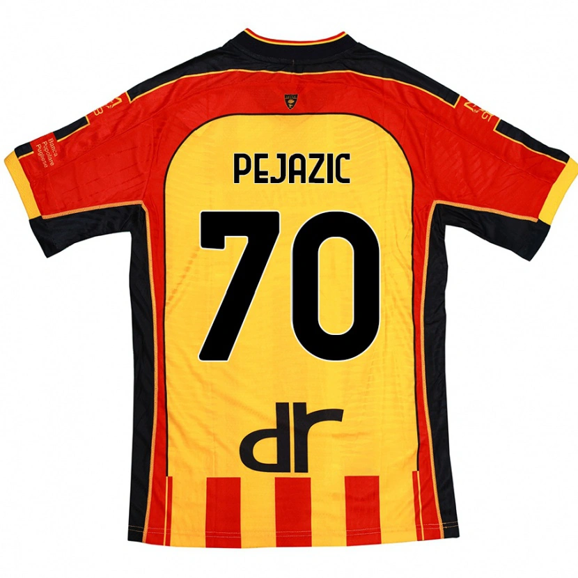 Danxen Hombre Camiseta Mario Pejazic #70 Amarillo Rojo 1ª Equipación 2024/25 La Camisa