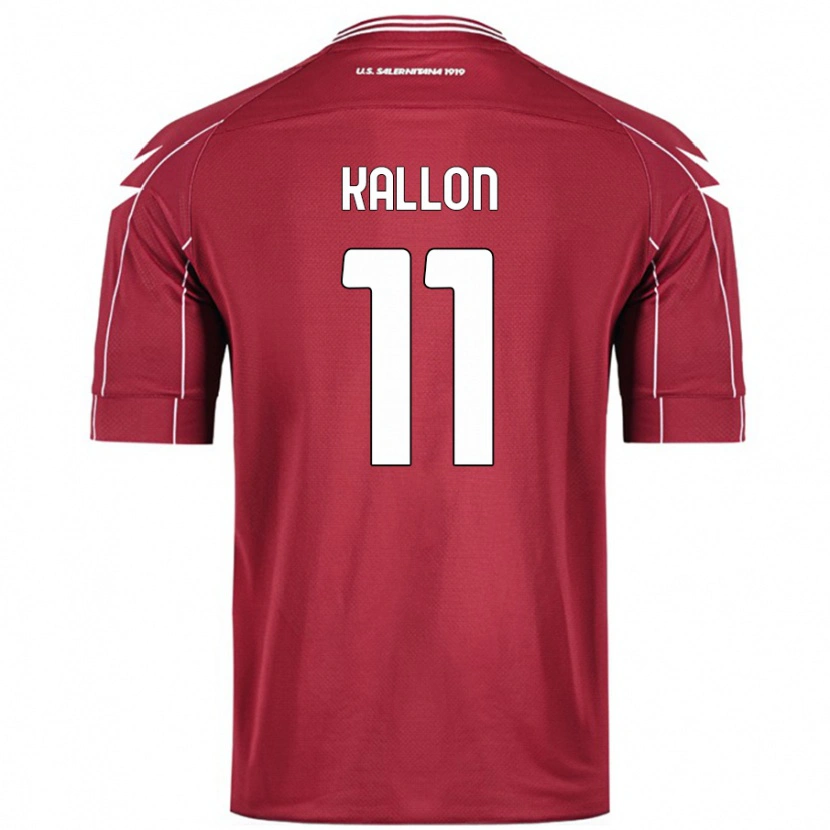 Danxen Hombre Camiseta Yayah Kallon #11 Borgoña 1ª Equipación 2024/25 La Camisa