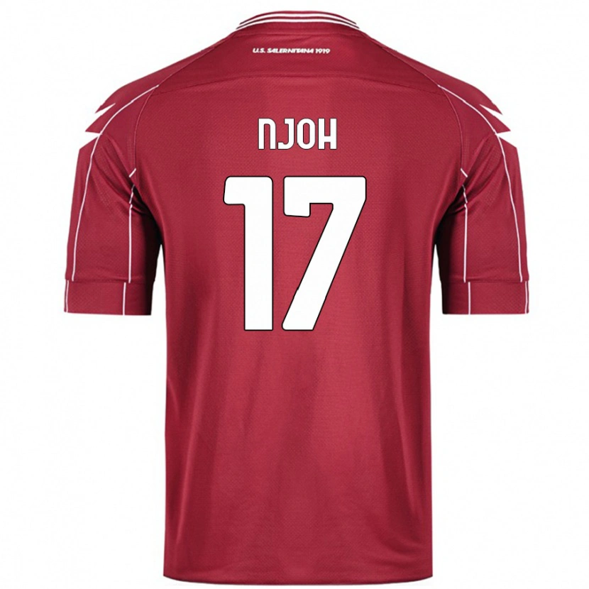 Danxen Hombre Camiseta Lilian Njoh #17 Borgoña 1ª Equipación 2024/25 La Camisa