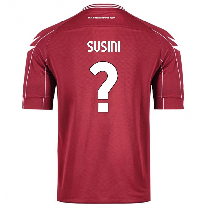 Danxen Hombre Camiseta Antonio Susini #0 Borgoña 1ª Equipación 2024/25 La Camisa