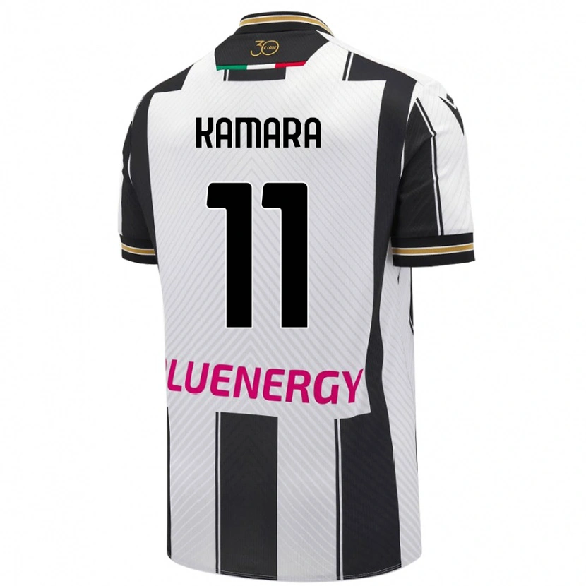 Danxen Hombre Camiseta Hassane Kamara #11 Blanco Negro 1ª Equipación 2024/25 La Camisa