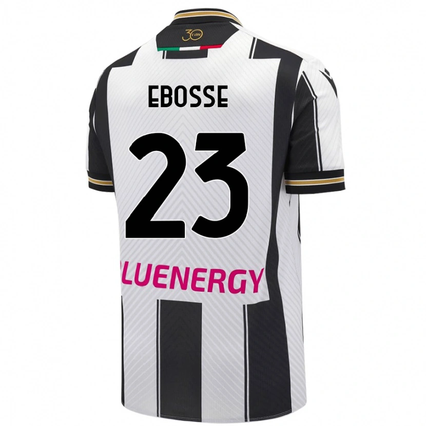Danxen Hombre Camiseta Enzo Ebosse #23 Blanco Negro 1ª Equipación 2024/25 La Camisa