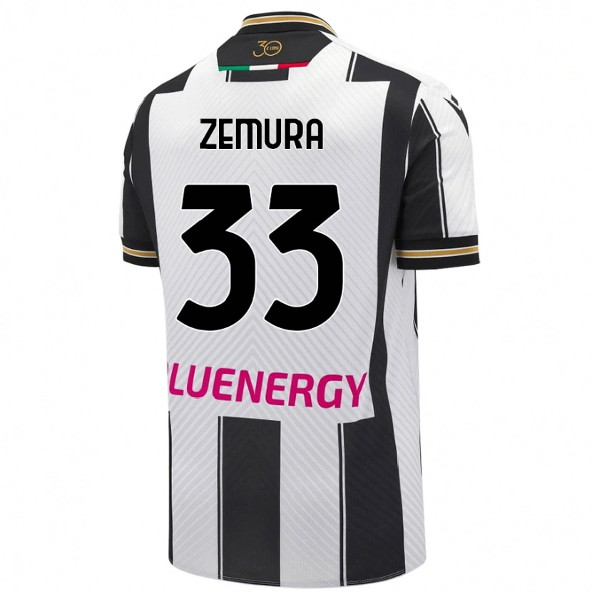 Danxen Hombre Camiseta Jordan Zemura #33 Blanco Negro 1ª Equipación 2024/25 La Camisa