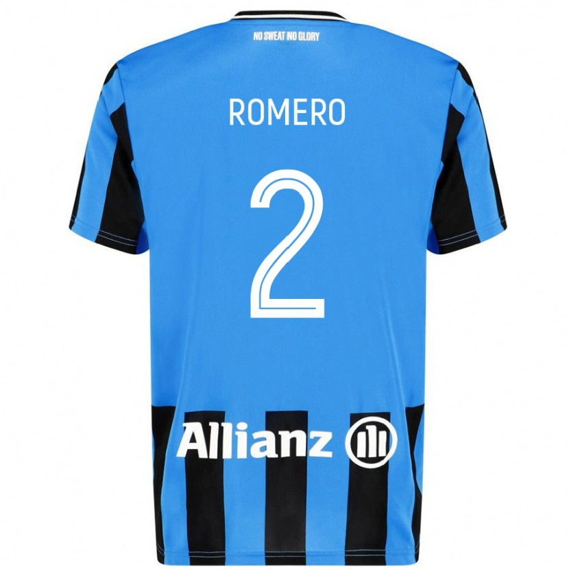 Danxen Hombre Camiseta Zaid Romero #2 Azul Cielo Negro 1ª Equipación 2024/25 La Camisa