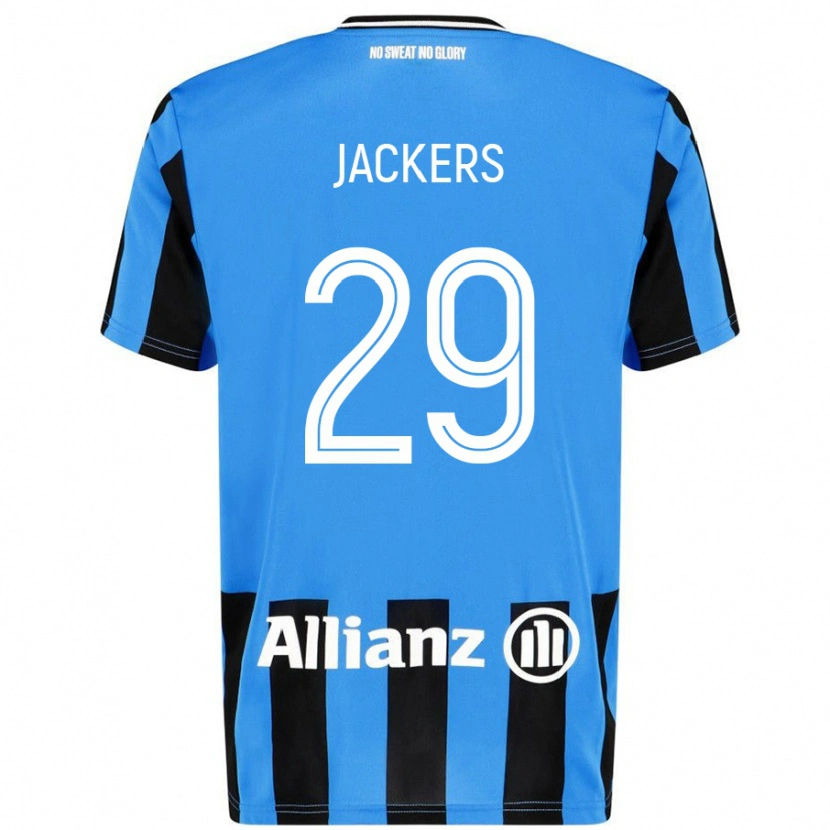 Danxen Hombre Camiseta Nordin Jackers #29 Azul Cielo Negro 1ª Equipación 2024/25 La Camisa