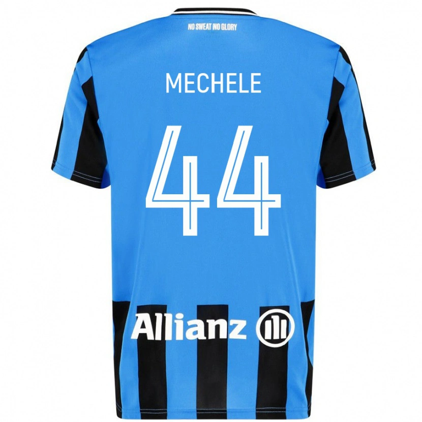 Danxen Hombre Camiseta Brandon Mechele #44 Azul Cielo Negro 1ª Equipación 2024/25 La Camisa