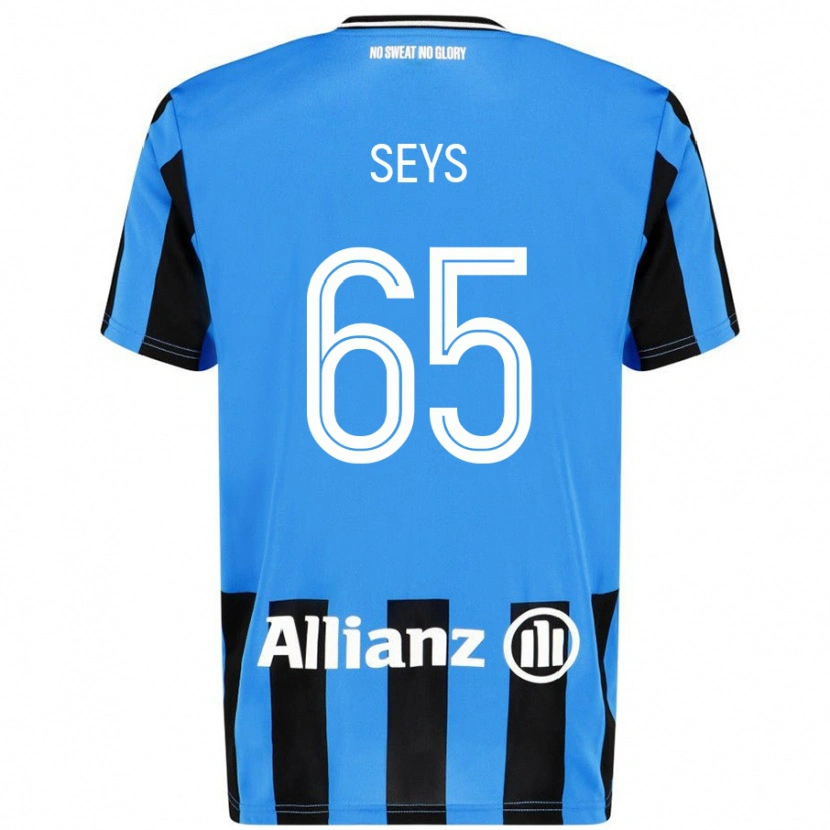 Danxen Hombre Camiseta Joaquin Seys #65 Azul Cielo Negro 1ª Equipación 2024/25 La Camisa