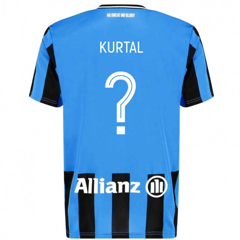 Danxen Hombre Camiseta Utku Kurtal #0 Azul Cielo Negro 1ª Equipación 2024/25 La Camisa