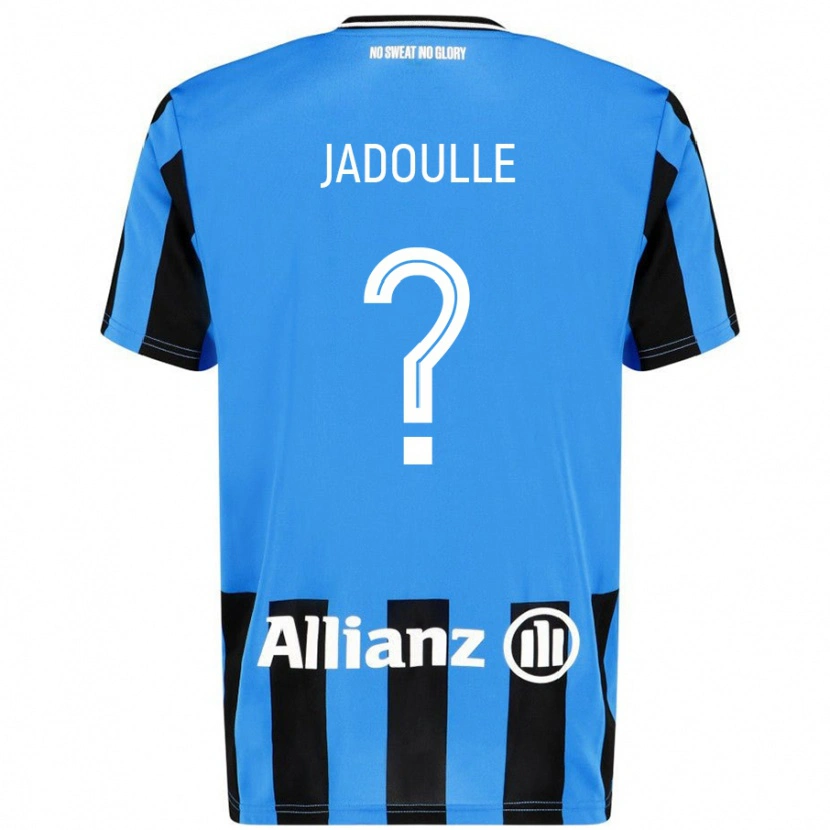 Danxen Hombre Camiseta Romane Jadoulle #0 Azul Cielo Negro 1ª Equipación 2024/25 La Camisa