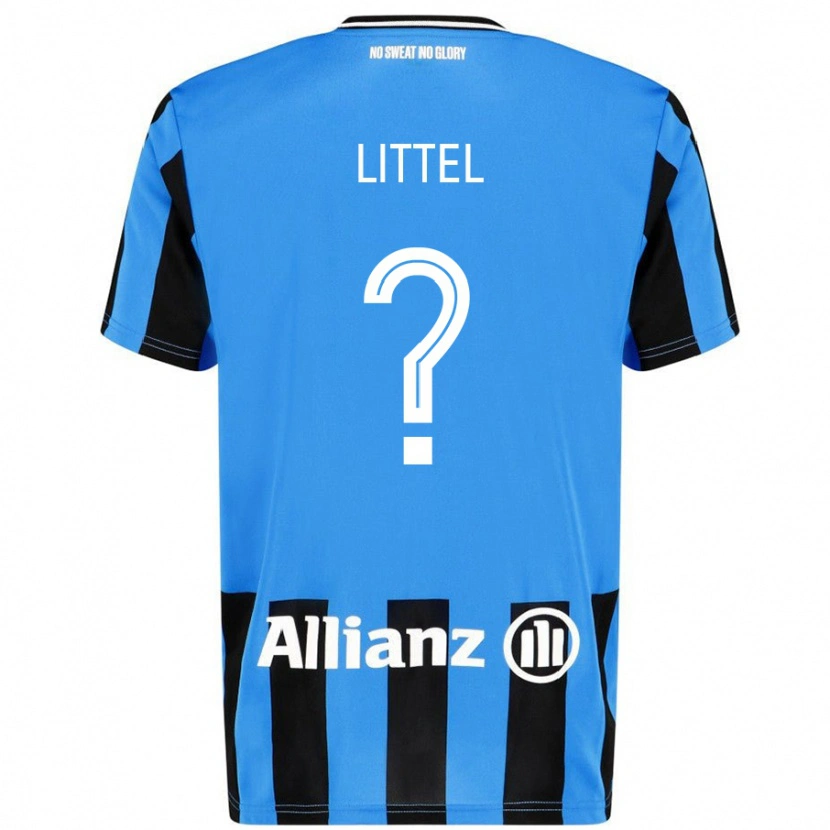 Danxen Hombre Camiseta Amy Littel #0 Azul Cielo Negro 1ª Equipación 2024/25 La Camisa