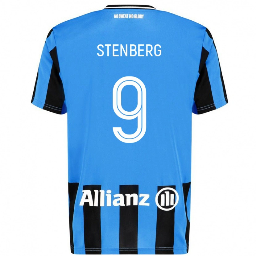 Danxen Hombre Camiseta Hanna Stenberg #9 Azul Cielo Negro 1ª Equipación 2024/25 La Camisa