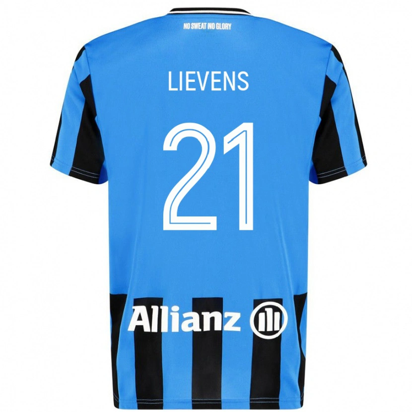 Danxen Hombre Camiseta Caitlin Lievens #21 Azul Cielo Negro 1ª Equipación 2024/25 La Camisa