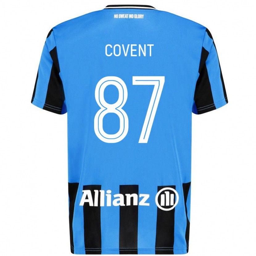 Danxen Hombre Camiseta Jorijn Covent #87 Azul Cielo Negro 1ª Equipación 2024/25 La Camisa