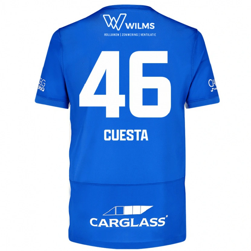 Danxen Hombre Camiseta Carlos Cuesta #46 Azul 1ª Equipación 2024/25 La Camisa