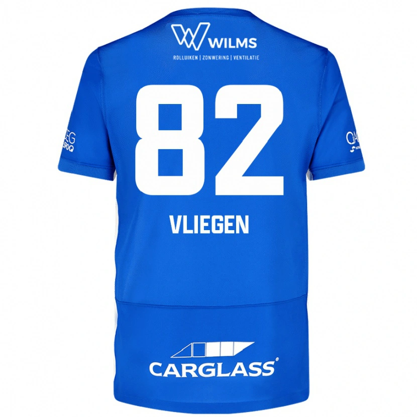 Danxen Hombre Camiseta Olivier Vliegen #82 Azul 1ª Equipación 2024/25 La Camisa